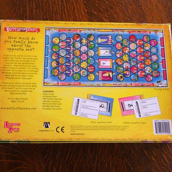 Battle of the Sexes Board Game Questions Men vs Women Parties Games Night 1997 - Picture 2 of 16